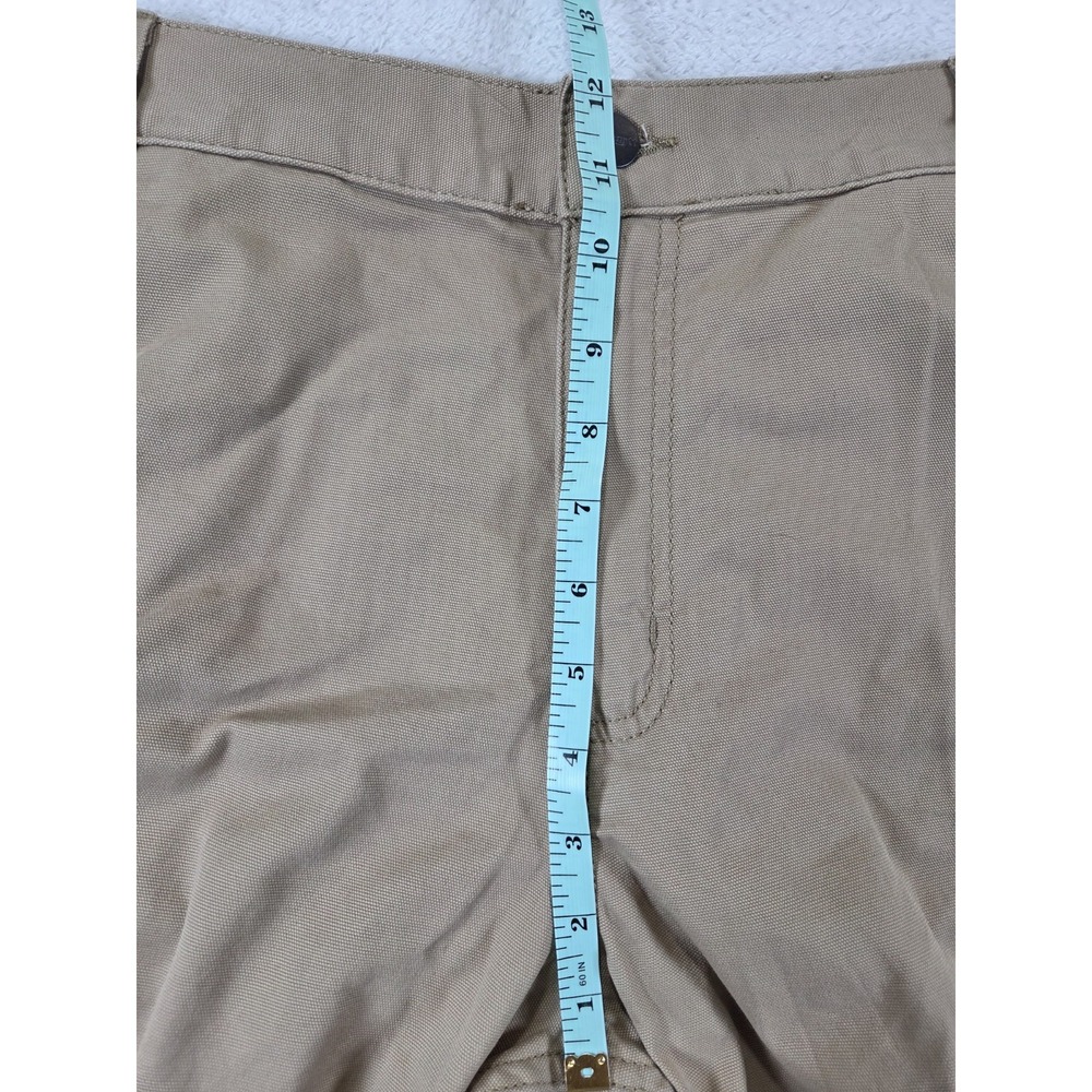 Carhartt Relaxed Fit Work Pants 38x30 Khaki Stretch Canvas Workwear Mens - Picture 10 of 14